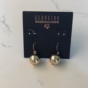 Gold Wire Hook Earrings